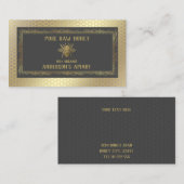 ヴィンテージ高級金ゴールドミツバチ蜂蜜/養蜂場/養蜂場 名刺 (正面/裏面)