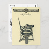 ヴィンテージ高速衣類洗浄機 ポストカード (正面/裏面)