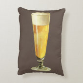 ヴィンテージ高霜の降りた荷車を引くビール、アルコール飲料 アクセントクッション (裏面(縦))