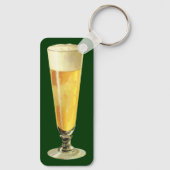 ヴィンテージ高霜の降りた荷車を引くビール、アルコール飲料 キーホルダー (裏面)
