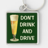 ヴィンテージ高霜の降りた荷車を引くビール、アルコール飲料 キーホルダー (正面)