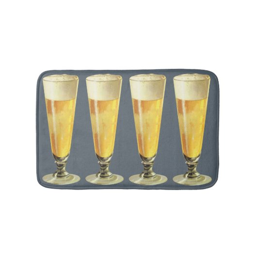 ヴィンテージ高霜の降りた荷車を引くビール、アルコール飲料 バスマット (正面)