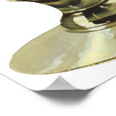 ヴィンテージ高霜の降りた荷車を引くビール、アルコール飲料 ポスター (角)