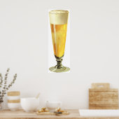 ヴィンテージ高霜の降りた荷車を引くビール、アルコール飲料 ポスター (キッチン)