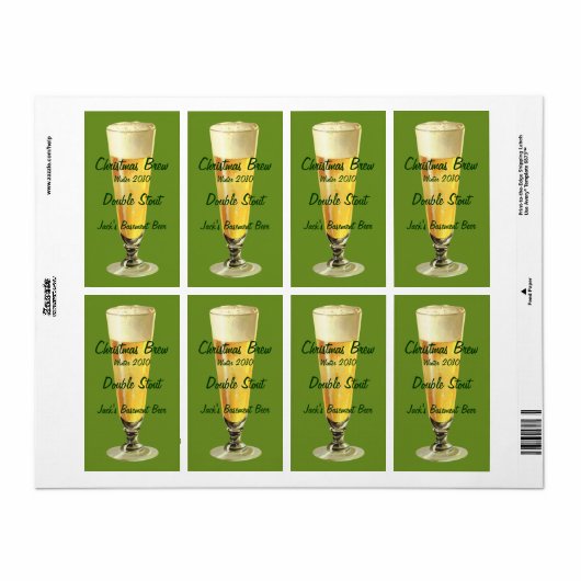 ヴィンテージ高霜の降りた荷車を引くビール、アルコール飲料 ラベル (フルシート)