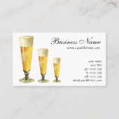 ヴィンテージ高霜の降りた荷車を引くビール、アルコール飲料 名刺 (正面)