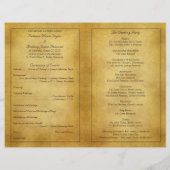 ヴィンテージ高齢化パーチメントルック結婚式 プログラム (裏面)