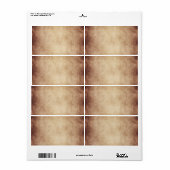 ヴィンテージ高齢化パーチメント紙テンプレート 空白の ラベル (フルシート)