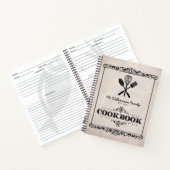 ヴィンテージ高齢者紙ファミリークックブック ノートブック (内部)