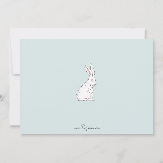 ヴィンテージ魅力的イースターバニーと子ども シーズンカード (裏面)