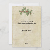 ヴィンテージ魅力的クリスマスエフェメラコラージュ シーズンカード (裏面)