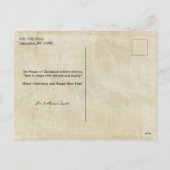 ヴィンテージ魅力的クリスマスエフェメラコラージュ シーズンポストカード (裏面)