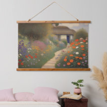 ヴィンテージ魅力的コテージ造油画