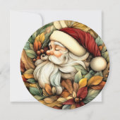 ヴィンテージ魅力的サンタのカスタマイズ可能ラウンド シーズンカード (正面)