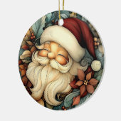 ヴィンテージ魅力的サンタクリスマスカスタマイズ セラミックオーナメント (左)