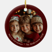 ヴィンテージ魅力的サンタクリスマスカスタマイズ セラミックオーナメント (裏面)