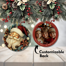 ヴィンテージ魅力的サンタクリスマスカスタマイズ セラミックオーナメント