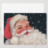 ヴィンテージ魅力的サンタクロース シーズンカード (正面/裏面)