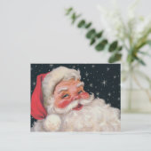 ヴィンテージ魅力的サンタクロース シーズンポストカード (スタンド正面)