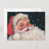 ヴィンテージ魅力的サンタクロース シーズンポストカード (正面/裏面)