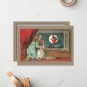 ヴィンテージ魅力的ハロウィーンの子ども ノートカード (正面/裏面インサイチュ)