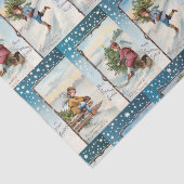 ヴィンテージ魅力的冬の天使たち 薄葉紙 (詳細)