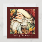 ヴィンテージ魅力的Santaカスタマイズ シーズンカード (正面)