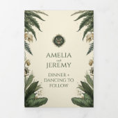 ヴィンテージ魅惑の森 三つ折り招待状 (カバー)