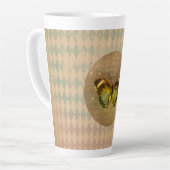 ヴィンテージ魅惑の蝶 カフェラテマグ (左アングル)