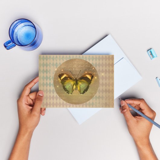 ヴィンテージ魅惑の蝶 カード