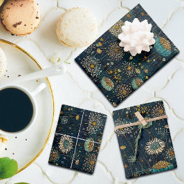 ヴィンテージ魅惑ナイトガーデンフローラ ラッピングペーパーシート