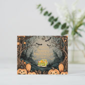 ヴィンテージ魅惑ハロウィーンの挨拶 シーズンポストカード (スタンド正面)