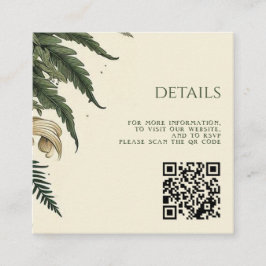 ヴィンテージ魅惑フォレストQRコード エンクロージャーカード