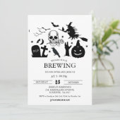 ヴィンテージ魔女おもしろいがハロウィーン大人パーティーを醸造している 招待状 (スタンド正面)