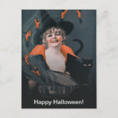 ヴィンテージ魔女がロブスター ポストカード (正面)