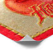 ヴィンテージ魔女とカボチャハローウィンパーティポスター ポスター (角)