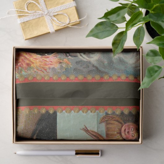 ヴィンテージ魔女と悪魔とのハロウィーンの饗宴 薄葉紙 (ギフト)