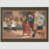 ヴィンテージ魔女と悪魔とのハロウィーンの饗宴 薄葉紙 (正面)