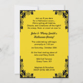 ヴィンテージ魔女と黒猫ハロウィン 招待状 (裏面)