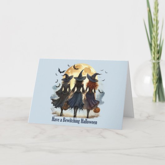 ヴィンテージ魔女によるハロウィーン シーズンカード (正面)