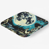 ヴィンテージ魔女のコールドロンハローウィンパーティ ペーパープレート (傾斜あり)