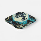 ヴィンテージ魔女のコールドロンハローウィンパーティ ペーパープレート (傾斜あり)