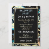 ヴィンテージ魔女のコールドロンハローウィンパーティ 招待状 (裏面)