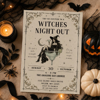 ヴィンテージ魔女のハロウィンナイトパーティー 招待状