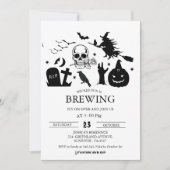 ヴィンテージ魔女の楽しいハロウィンパーティー 招待状 (正面)