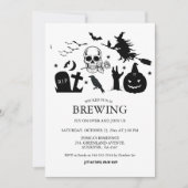 ヴィンテージ魔女の楽しいハロウィンパーティー 招待状 (正面)