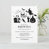 ヴィンテージ魔女の楽しいハロウィンパーティー 招待状 (スタンド正面)