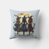 ヴィンテージ魔女は魔女のハロウィーンを持っている クッション (裏面)