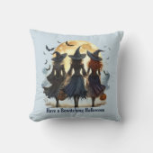 ヴィンテージ魔女は魔女のハロウィーンを持っている クッション (正面)