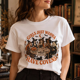 ヴィンテージ魔女コベンハロウィン女性グラフィック Tシャツ